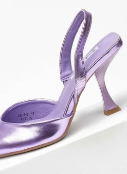 The Fashion Project Γόβες μυτερές με καμπάνα τακούνι - Μωβ ανοιχτό -The Fashion Project Κατάστημα goves muteres me kampana takouni 110977 se1h