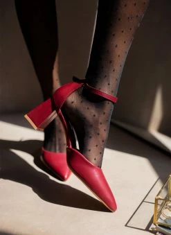 The Fashion Project Γόβες μυτερές με μπαρέτα - Μπορντό -The Fashion Project Κατάστημα goves muteres me mpareta 107161 4rn6