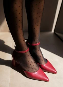 The Fashion Project Γόβες μυτερές με μπαρέτα - Μπορντό