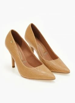 Γόβες μυτερές με Pattern VIZZANO 1184.1101 - Κάμελ -The Fashion Project Κατάστημα goves muteres me pattern vizzano 11841101 106465 f2hw