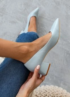 The Fashion Project Γόβες μυτερές με χαμηλό τακούνι - Γαλάζιο -The Fashion Project Κατάστημα goves muteres me xamilo takouni 100013 92xb