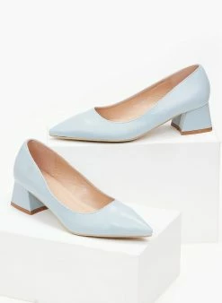 The Fashion Project Γόβες μυτερές με χαμηλό τακούνι - Γαλάζιο -The Fashion Project Κατάστημα goves muteres me xamilo takouni 100013 whls