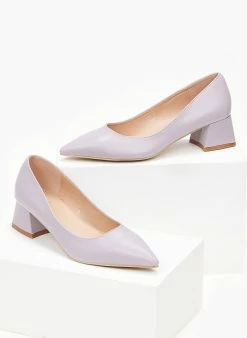 The Fashion Project Γόβες μυτερές με χαμηλό τακούνι - Λιλά -The Fashion Project Κατάστημα goves muteres me xamilo takouni 100014 2w9m