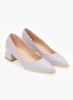 The Fashion Project Γόβες μυτερές με χαμηλό τακούνι - Λιλά -The Fashion Project Κατάστημα goves muteres me xamilo takouni 100014 dojb