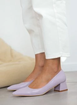 The Fashion Project Γόβες μυτερές με χαμηλό τακούνι - Λιλά -The Fashion Project Κατάστημα goves muteres me xamilo takouni 100014 ejii
