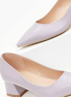 The Fashion Project Γόβες μυτερές με χαμηλό τακούνι - Λιλά -The Fashion Project Κατάστημα goves muteres me xamilo takouni 100014 g8uw