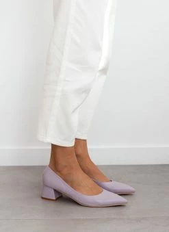 The Fashion Project Γόβες μυτερές με χαμηλό τακούνι - Λιλά -The Fashion Project Κατάστημα goves muteres me xamilo takouni 100014 vibr