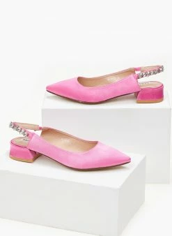 The Fashion Project Γόβες μυτερές σατέν με πέτρες - Φούξια 6 The Fashion Project Γόβες μυτερές σατέν με πέτρες - Φούξια -The Fashion Project Κατάστημα goves muteres saten me petres 99897 jc67