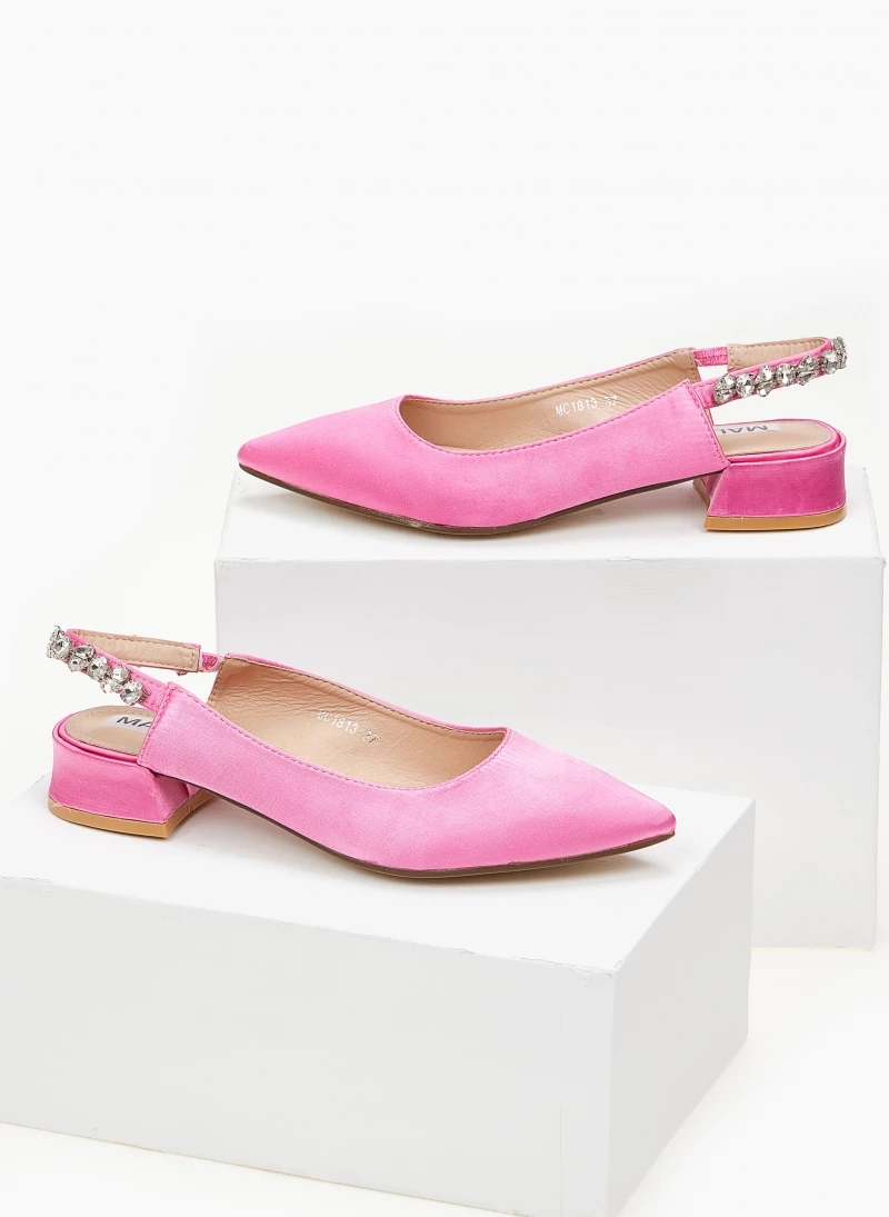 Γόβες μυτερές σατέν με πέτρες - Φούξια The Fashion Project Γόβες μυτερές σατέν με πέτρες - Φούξια -The Fashion Project Κατάστημα goves muteres saten me petres 99897 jc67