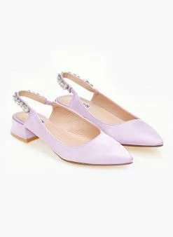 The Fashion Project Γόβες μυτερές σατέν με πέτρες - Λιλά 5 The Fashion Project Γόβες μυτερές σατέν με πέτρες - Λιλά -The Fashion Project Κατάστημα goves muteres saten me petres 99898 x5kj