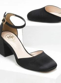 Γόβες σατέν με μπαρέτα Tfp - Μαύρο -The Fashion Project Κατάστημα goves saten me mpareta tfp 110814 a7w0