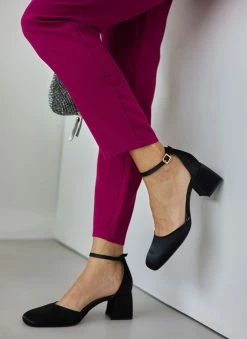 Γόβες σατέν με μπαρέτα Tfp - Μαύρο -The Fashion Project Κατάστημα goves saten me mpareta tfp 110814 xop0