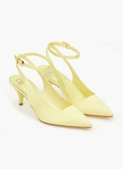 Γόβες σατέν με λουράκι Tfp - Κίτρινο -The Fashion Project Κατάστημα goves saten tfp me louraki 100639 fy2r