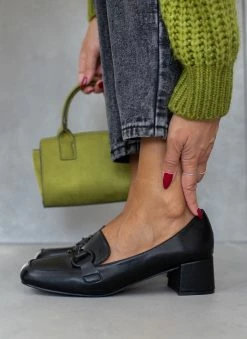 The Fashion Project Loafers με αγκράφα στο ίδιο χρώμα - Μαύρο -The Fashion Project Κατάστημα loafers me agkrafa sto idio xrwma 108833 ftxn