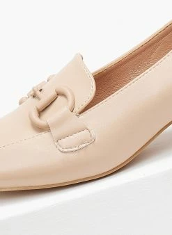 The Fashion Project Loafers με αγκράφα στο ίδιο χρώμα - Μπεζ -The Fashion Project Κατάστημα loafers me agkrafa sto idio xrwma 108834 gwge