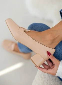 The Fashion Project Loafers με αγκράφα στο ίδιο χρώμα - Μπεζ -The Fashion Project Κατάστημα loafers me agkrafa sto idio xrwma 108834 uv1c