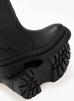 The Fashion Project Μπότες Chunky σε ματ χρώματα - Μαύρο 4 The Fashion Project Μπότες Chunky σε ματ χρώματα - Μαύρο -The Fashion Project Κατάστημα mat isies mpotes me idiaiteri sola 97579 oae3