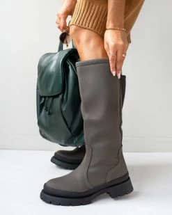 The Fashion Project Μπότες Chunky σε ματ χρώματα - Λαδί