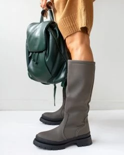 The Fashion Project Μπότες Chunky σε ματ χρώματα - Λαδί 5 The Fashion Project Μπότες Chunky σε ματ χρώματα - Λαδί -The Fashion Project Κατάστημα mat isies mpotes me idiaiteri sola 97581 frow