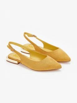 Xti Footwear Μπαλαρίνες Suede με μεταλλικό τακούνι Xti 141065 - Κίτρινο 4 Xti Footwear Μπαλαρίνες Suede με μεταλλικό τακούνι Xti 141065 - Κίτρινο -The Fashion Project Κατάστημα mpalarines flat muteres me metalliko takouni xti 1 110348 br3t
