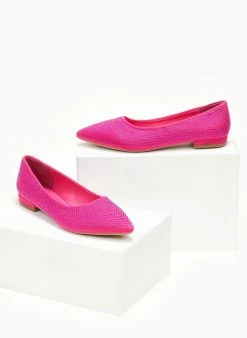 The Fashion Project Μπαλαρίνες μυτερές με Strass - Φούξια -The Fashion Project Κατάστημα mpalarines muteres me strass 107258 6yb6