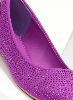 The Fashion Project Μπαλαρίνες μυτερές με Strass - Μωβ -The Fashion Project Κατάστημα mpalarines muteres me strass 107259 9yfk