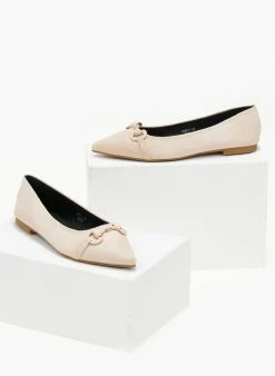 The Fashion Project Μπαλαρίνες μυτερές με σχέδιο - Μπεζ -The Fashion Project Κατάστημα mpalarines muteres me sxedio 106631 55yk