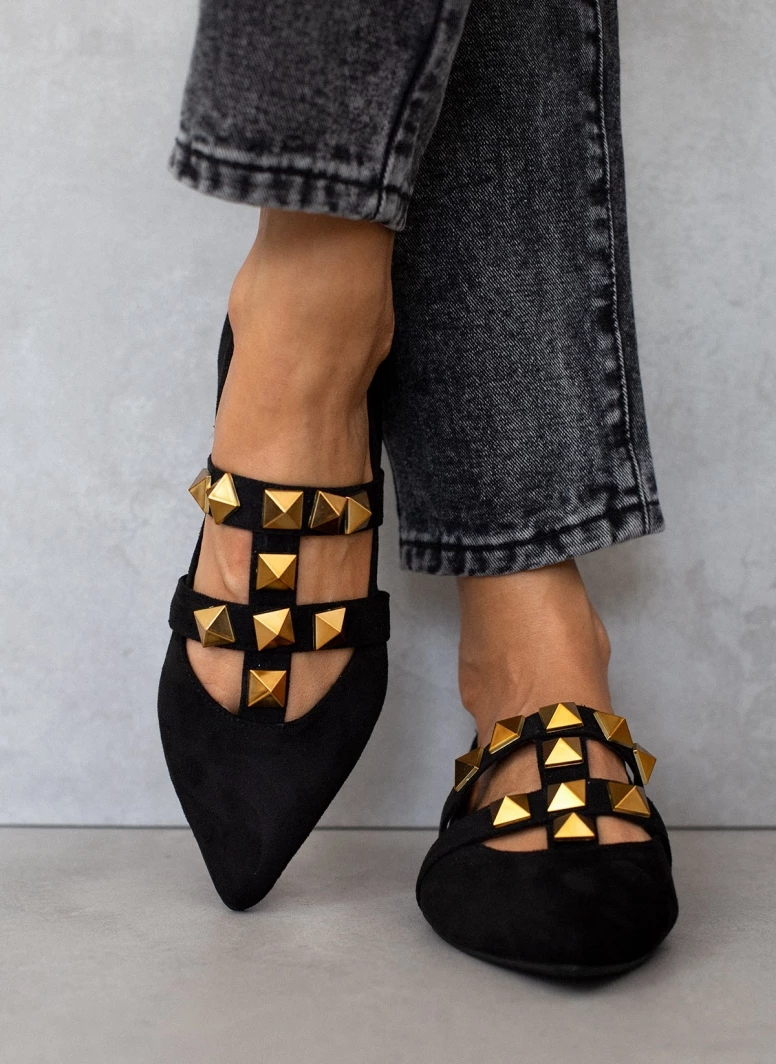 Μπαλαρίνες μυτερές με τρουκς Estil - Μαύρο - Image 4