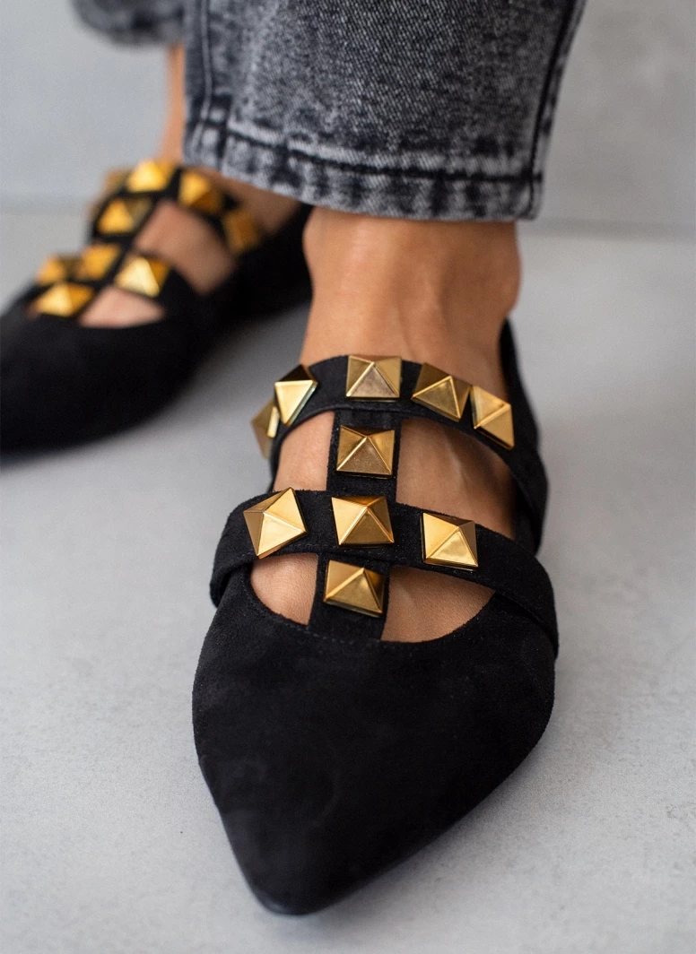 Μπαλαρίνες μυτερές με τρουκς Estil - Μαύρο - Image 9