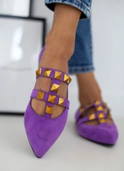 Μπαλαρίνες μυτερές με τρουκς Estil - Μωβ 5 Μπαλαρίνες μυτερές με τρουκς Estil - Μωβ -The Fashion Project Κατάστημα mpalarines muteres me trouks estil 108944 49z7