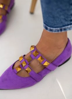 Μπαλαρίνες μυτερές με τρουκς Estil - Μωβ 9 Μπαλαρίνες μυτερές με τρουκς Estil - Μωβ -The Fashion Project Κατάστημα mpalarines muteres me trouks estil 108944 dvss