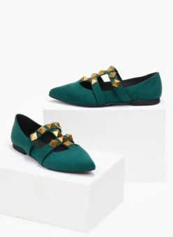 Μπαλαρίνες μυτερές με τρουκς Estil - Κυπαρισσί -The Fashion Project Κατάστημα mpalarines muteres me trouks estil 108946 tl7b