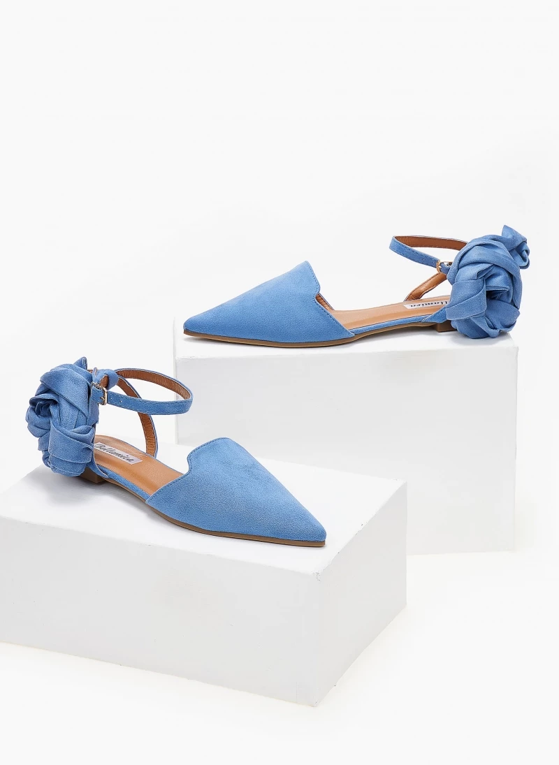 Μπαλαρίνες suede με lace up δέσιμο - Γαλάζιο The Fashion Project Μπαλαρίνες Suede με Lace Up δέσιμο - Γαλάζιο -The Fashion Project Κατάστημα mpalarines suede me lace up desimo 103385 iyyt
