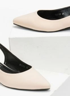 The Fashion Project Μπαλαρίνες υφασμάτινες μυτερές - Nude -The Fashion Project Κατάστημα mpalarines ufasmatines muteres 111490 wifs