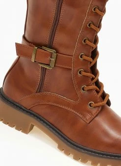 The Fashion Project Μπότες με κορδόνια και ζωνάκι - Ταμπά 6 The Fashion Project Μπότες με κορδόνια και ζωνάκι - Ταμπά -The Fashion Project Κατάστημα mpotes biker me kordonia 107176 2o1b