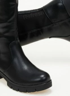 Μπότες Chunky με ελαστικό τμήμα Refresh 170184 - Μαύρο -The Fashion Project Κατάστημα mpotes casual me elastiko tmima refresh170184 106235 lpfy