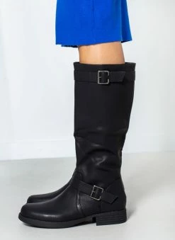 The Fashion Project Μπότες Casual με ζωνάκι - Μαύρο -The Fashion Project Κατάστημα mpotes casual me zwnaki 108210 3cr6