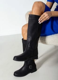 The Fashion Project Μπότες Casual με ζωνάκι - Μαύρο -The Fashion Project Κατάστημα mpotes casual me zwnaki 108210 j9t3