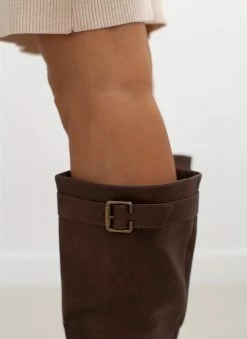 The Fashion Project Μπότες Casual με ζωνάκι - Καφέ -The Fashion Project Κατάστημα mpotes casual me zwnaki 108211 kc6r