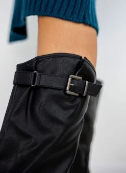 The Fashion Project Μπότες Casual με ζωνάκια - Μαύρο -The Fashion Project Κατάστημα mpotes casual me zwnakia 106248 ckri