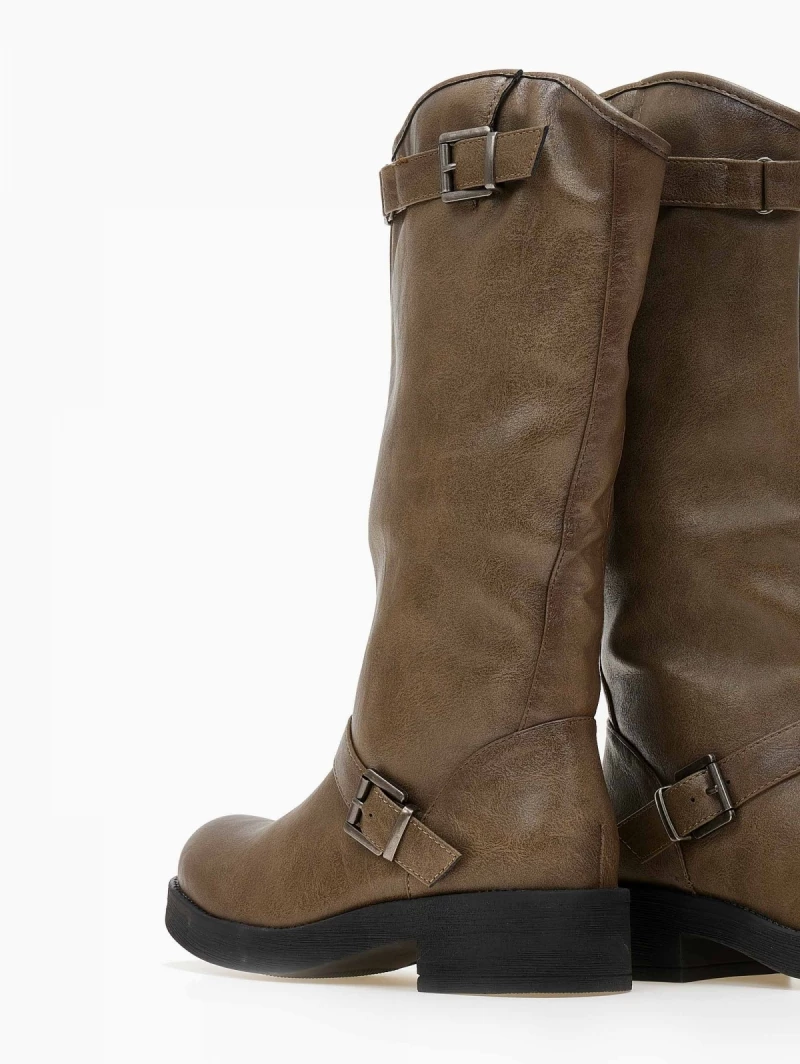 Μπότες casual με ζωνάκια - Χακί The Fashion Project Μπότες Casual με ζωνάκια - Χακί -The Fashion Project Κατάστημα mpotes casual me zwnakia 106250 4hku