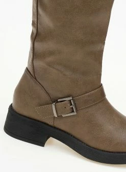 The Fashion Project Μπότες Casual με ζωνάκια - Χακί 7 The Fashion Project Μπότες Casual με ζωνάκια - Χακί -The Fashion Project Κατάστημα mpotes casual me zwnakia 106250 m7d2