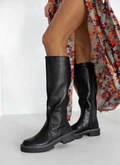 The Fashion Project Μπότες με λάστιχο στα πλάι - Μαύρο