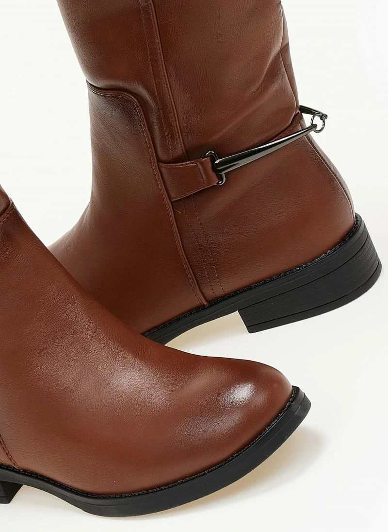 Μπότες ιππασίας με μεταλλικό διακοσμητικό - Ταμπά The Fashion Project Μπότες ιππασίας με μεταλλικό διακοσμητικό - Ταμπά -The Fashion Project Κατάστημα mpotes flat me metalliko diakosmitiko stoixeio 106253 9udl