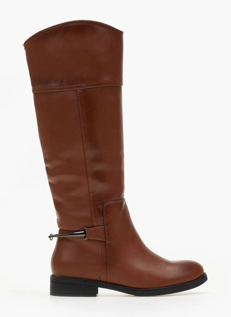 Μπότες ιππασίας με μεταλλικό διακοσμητικό - Ταμπά The Fashion Project Μπότες ιππασίας με μεταλλικό διακοσμητικό - Ταμπά -The Fashion Project Κατάστημα mpotes flat me metalliko diakosmitiko stoixeio 106253 mfst