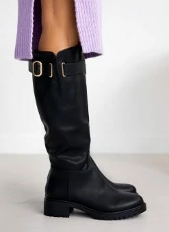 The Fashion Project Μπότες φλατ με ζωνάκι - Μαύρο 8 The Fashion Project Μπότες φλατ με ζωνάκι - Μαύρο -The Fashion Project Κατάστημα mpotes flat me zwnaki 108884 3k9m