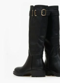 The Fashion Project Μπότες φλατ με ζωνάκι - Μαύρο 6 The Fashion Project Μπότες φλατ με ζωνάκι - Μαύρο -The Fashion Project Κατάστημα mpotes flat me zwnaki 108884 9o47