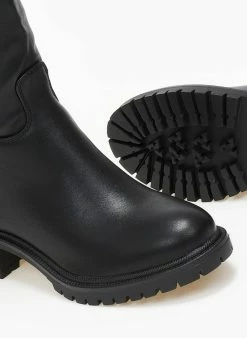 The Fashion Project Μπότες φλατ με ζωνάκι - Μαύρο 7 The Fashion Project Μπότες φλατ με ζωνάκι - Μαύρο -The Fashion Project Κατάστημα mpotes flat me zwnaki 108884 efp6