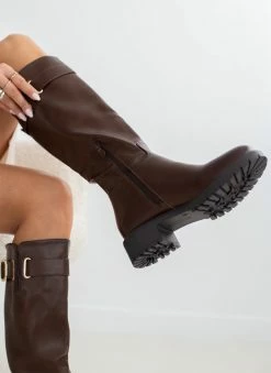 The Fashion Project Μπότες φλατ με ζωνάκι - Καφέ 8 The Fashion Project Μπότες φλατ με ζωνάκι - Καφέ -The Fashion Project Κατάστημα mpotes flat me zwnaki 108886 6zdr