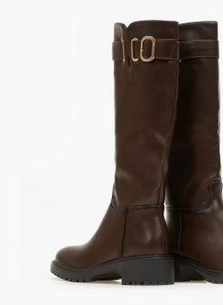 The Fashion Project Μπότες φλατ με ζωνάκι - Καφέ 6 The Fashion Project Μπότες φλατ με ζωνάκι - Καφέ -The Fashion Project Κατάστημα mpotes flat me zwnaki 108886 88e3